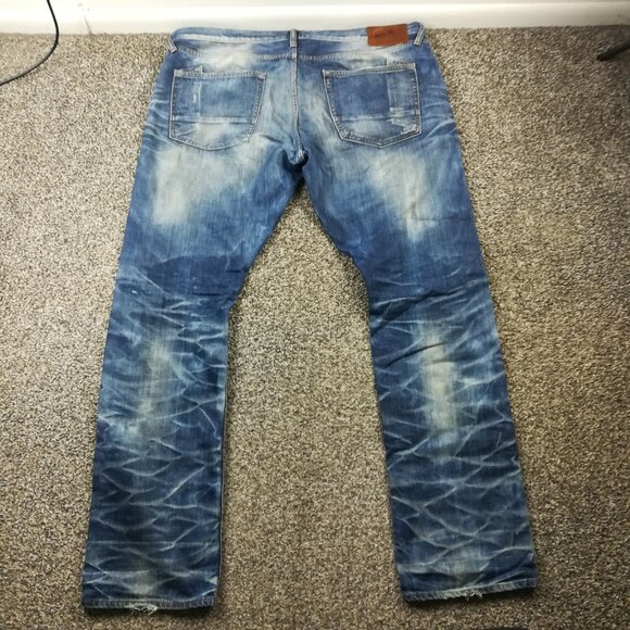 PRPS Jeans Bruised Never Broken Indigo Distressed 42x35 (Fits 44x35) - Picture 7 of 13